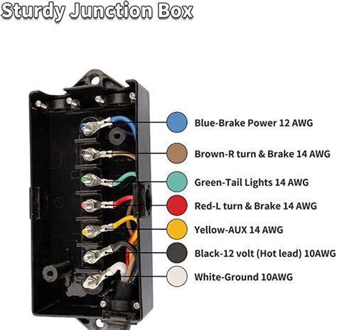 how to wire a 7 way junction box|7 pin wiring harness kit.